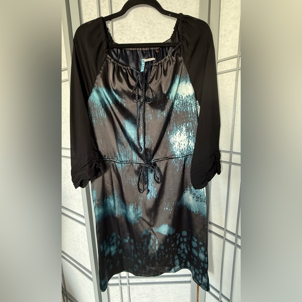 Tahari Black Satin Skirt